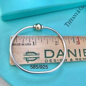 LeStage Classic Single 14K Ball Screwball Style Bracelet